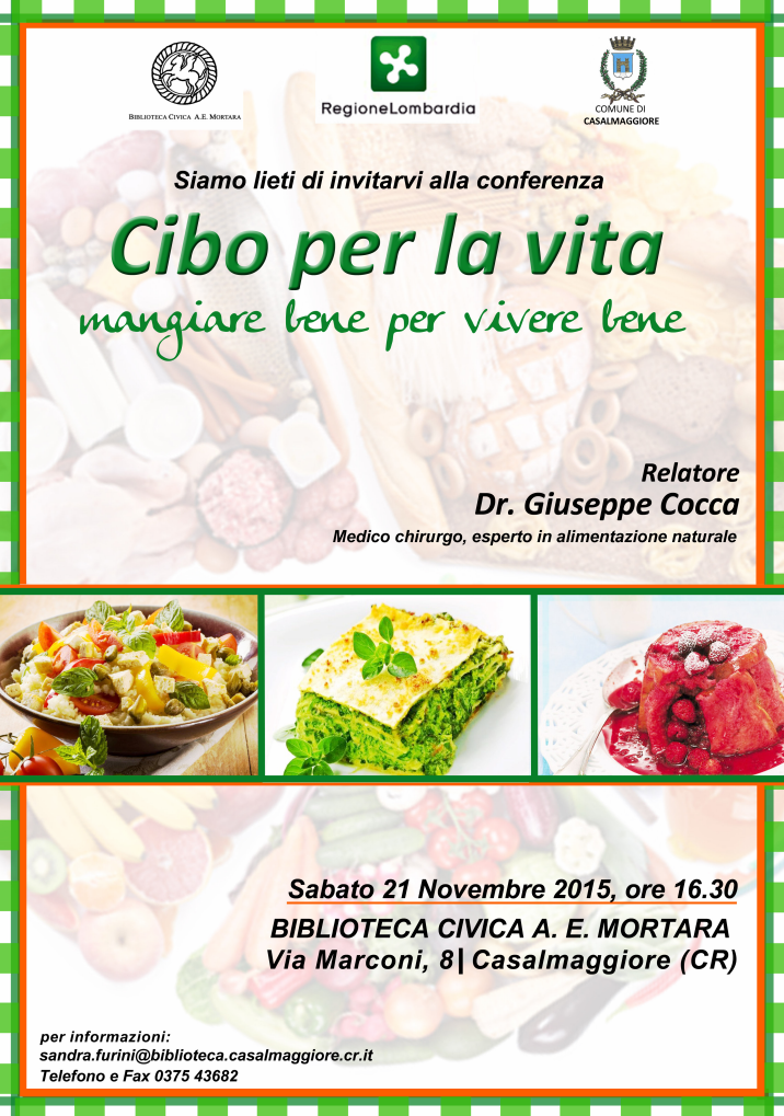 Cibo per la vita –  Mangiare bene per vivere bene