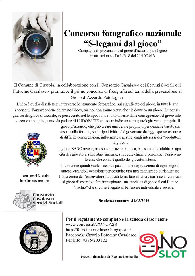 Concorso fotografico “S-legami dal gioco”