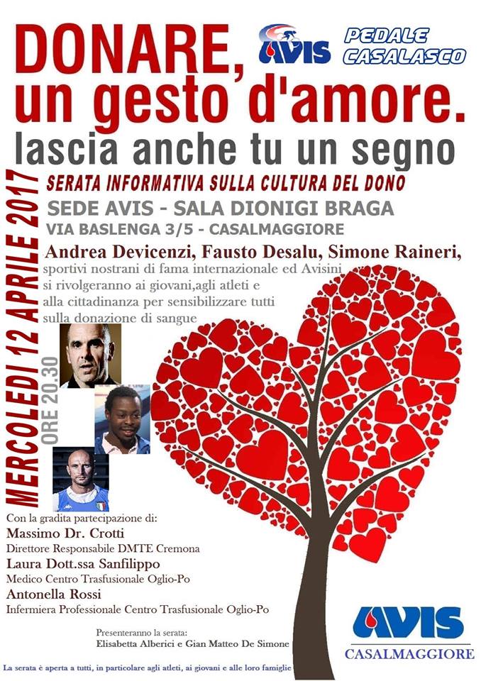DONARE, UN GESTO D’AMORE – SERATA INFORMATIVA AVIS