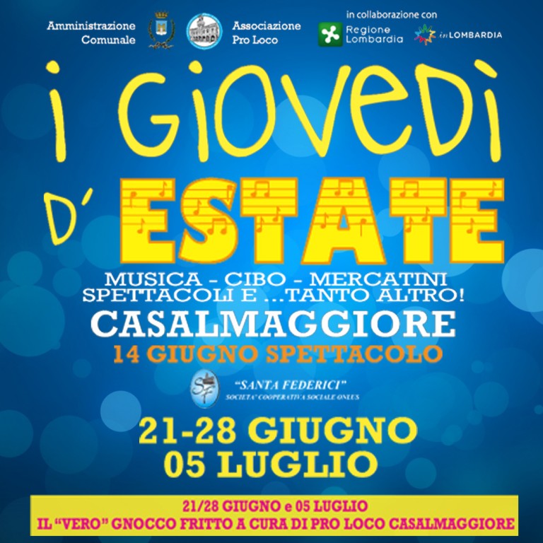 I GIOVEDI’ D’ESTATE